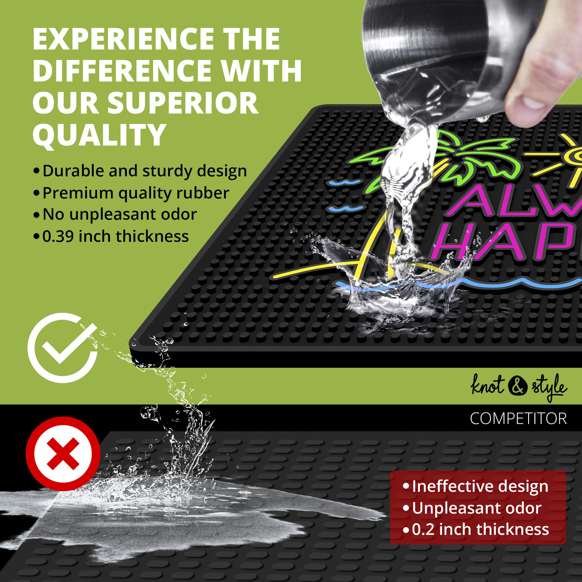 Knot and Style countertop protector prevents stains and scratches during prep.
