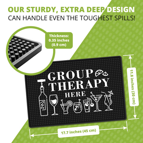 Knot and Style Group Therapy Bar Mat countertop protection prevents scratches.