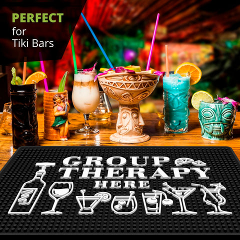 Knot and Style Group Therapy Bar Mat easy-clean surface speeds cleanup.