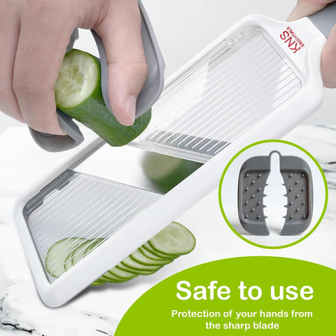 KNS Essentials mandoline slicer with a non-slip base for stability