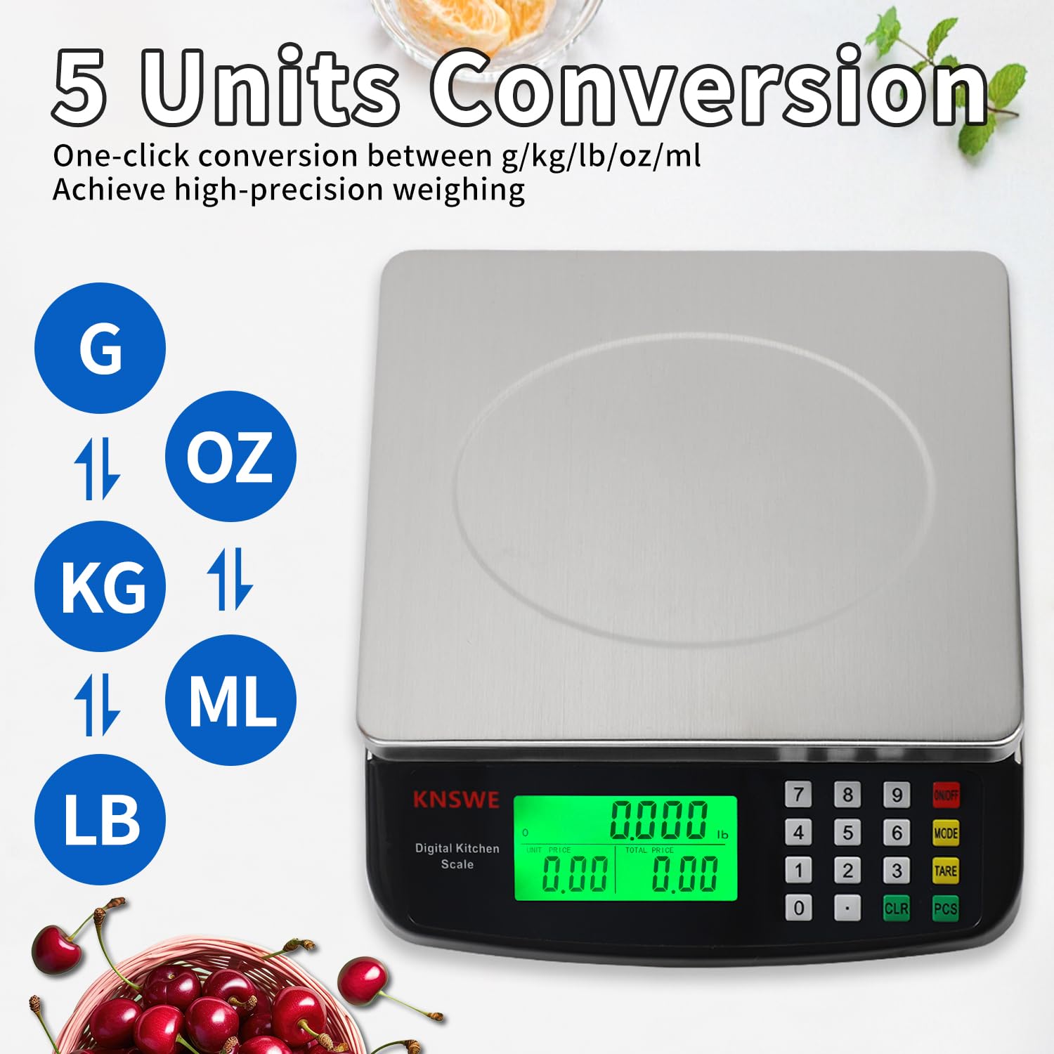 KNSWE 304 stainless steel platform ensures safe food contact and easy cleaning.
