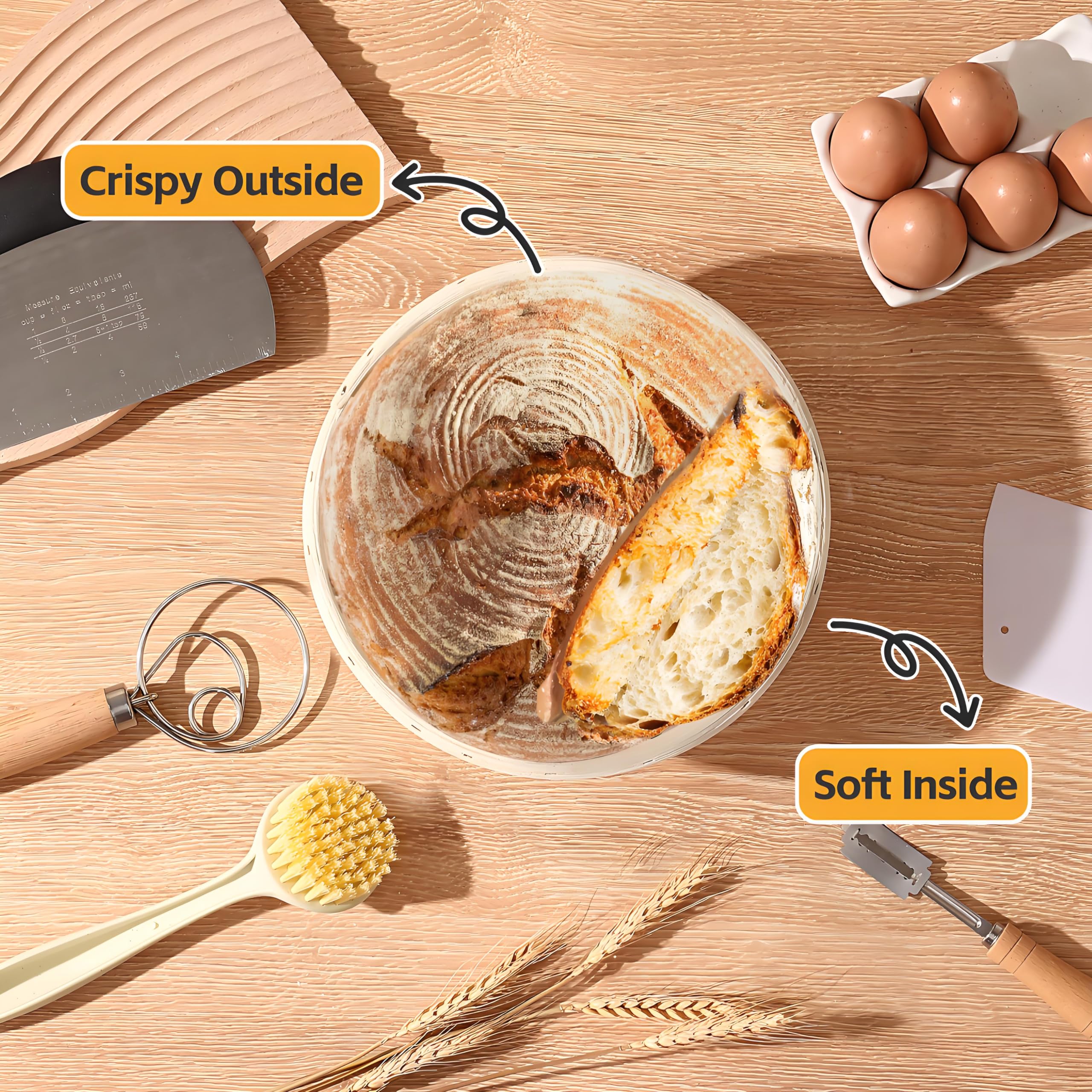 Koackl bread basket gift set ideal for handmade bread lovers.