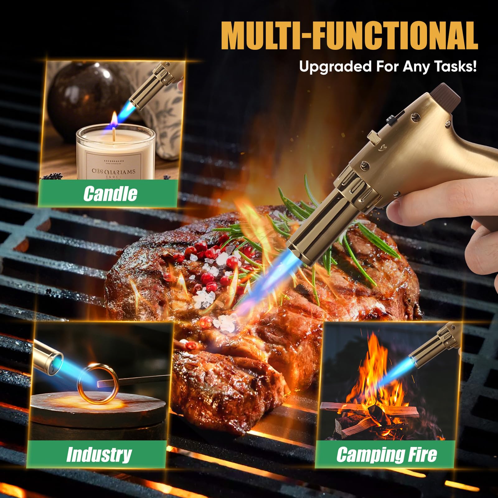 Koackl dual-flame torch reaches 1300°C for demanding heat tasks and crafts.