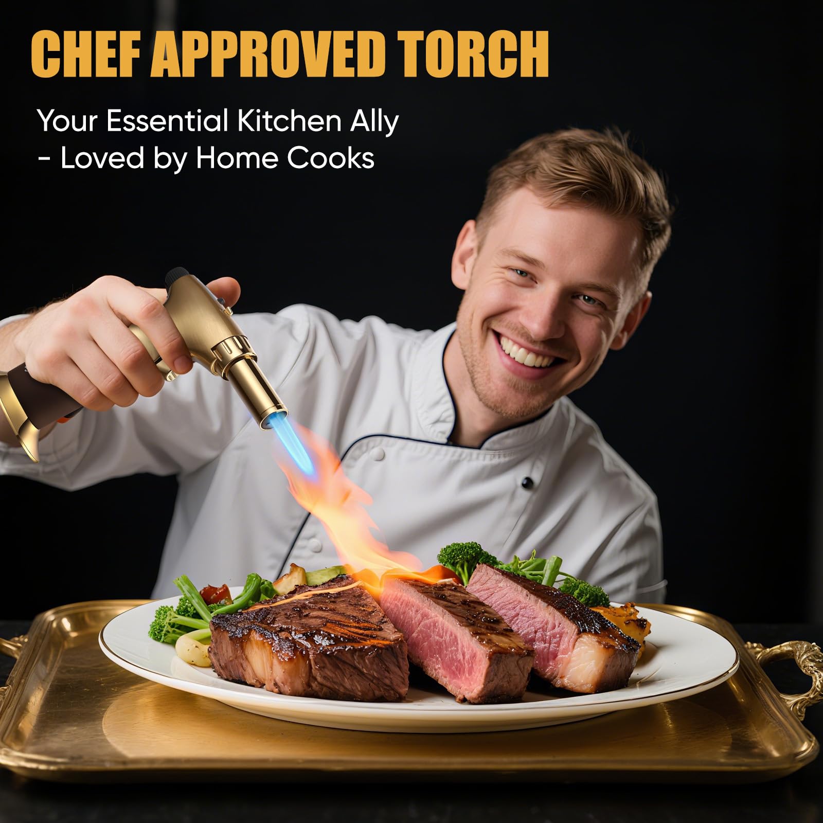 Koackl dual-flame torch continuous flame up to 30 minutes supports longer projects.