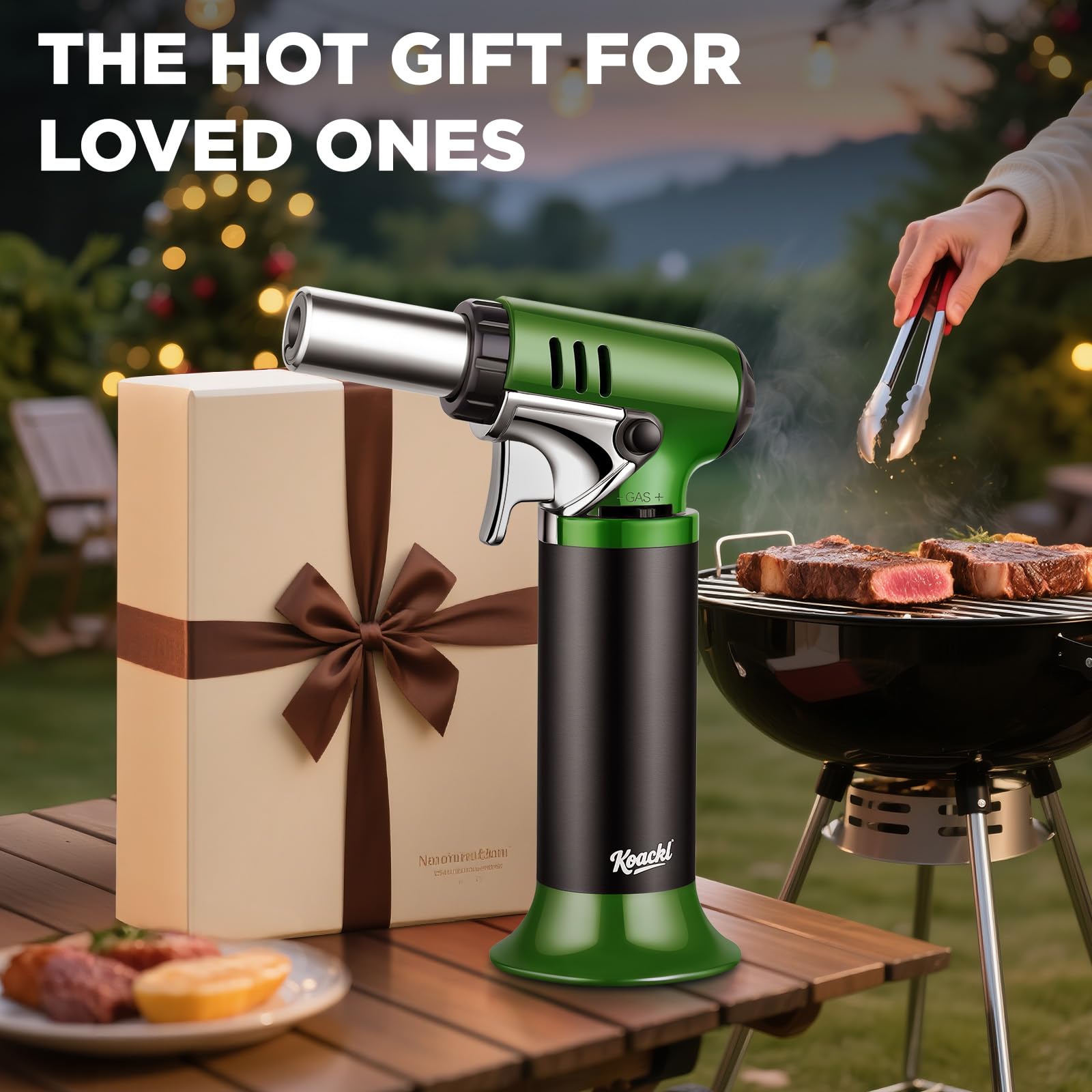 Koackl torch gift-ready packaging for cooks and hobbyists