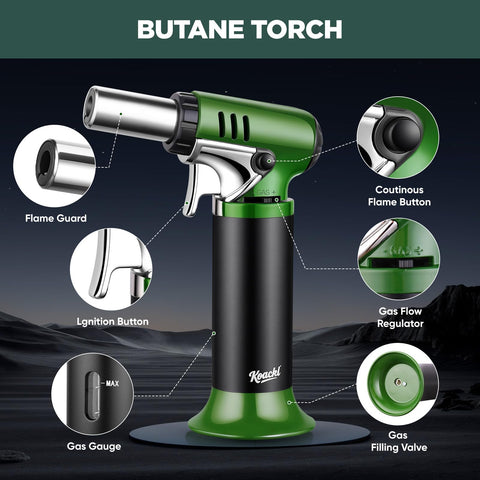 Koackl torch safety lock visible for safe storage and handling