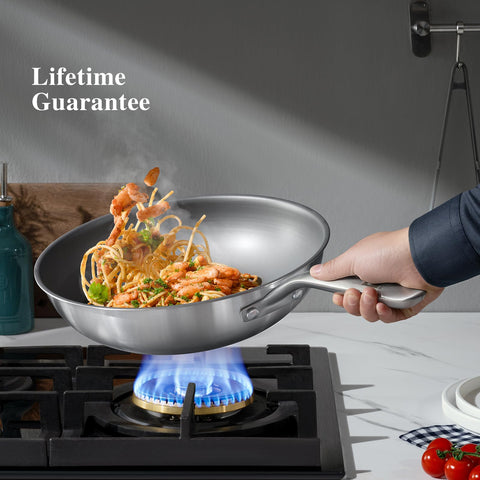 KOBACH dishwasher-safe wok photo emphasizes simple cleanup after meals