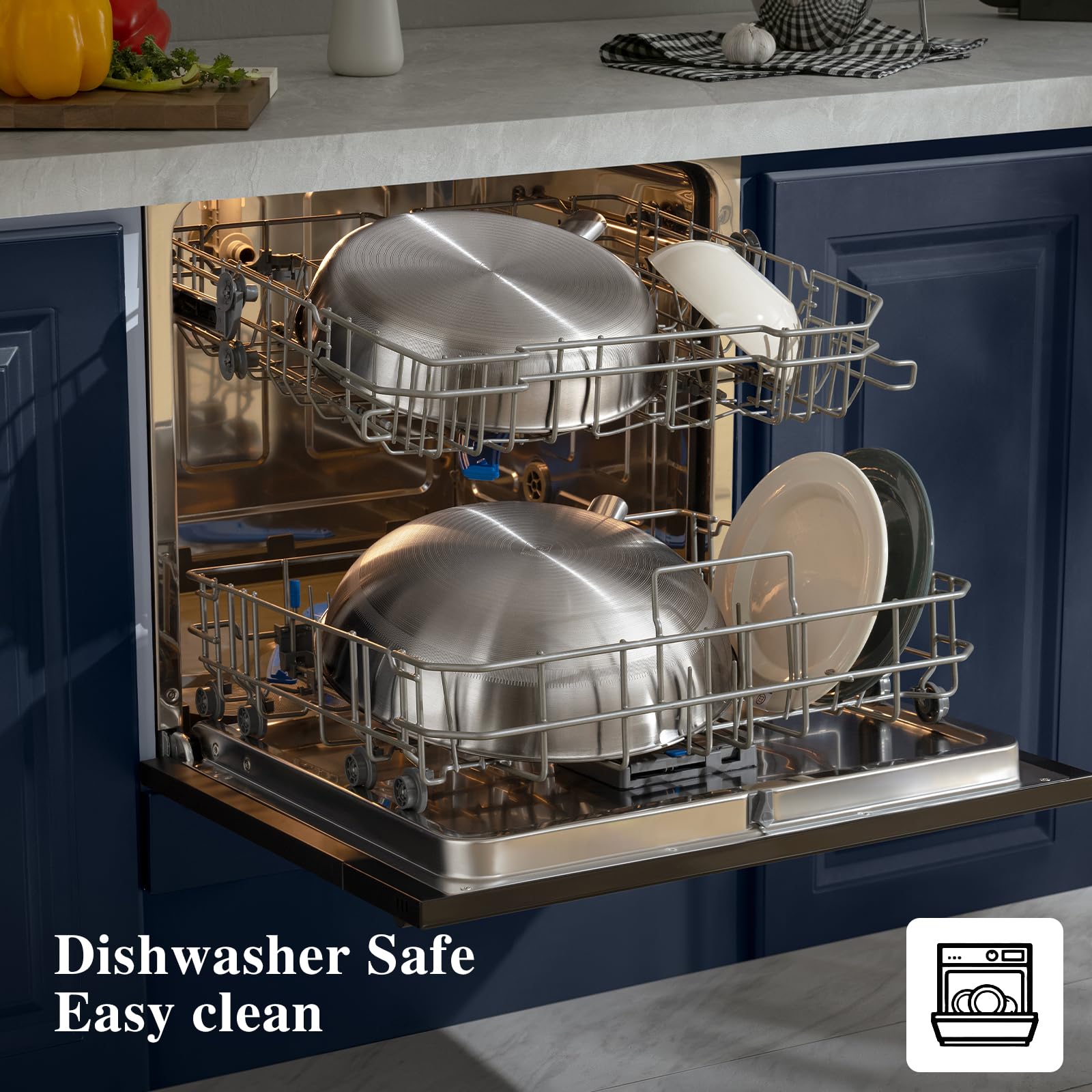 KOBACH 13in titanium wok on stove shows high-heat compatibility