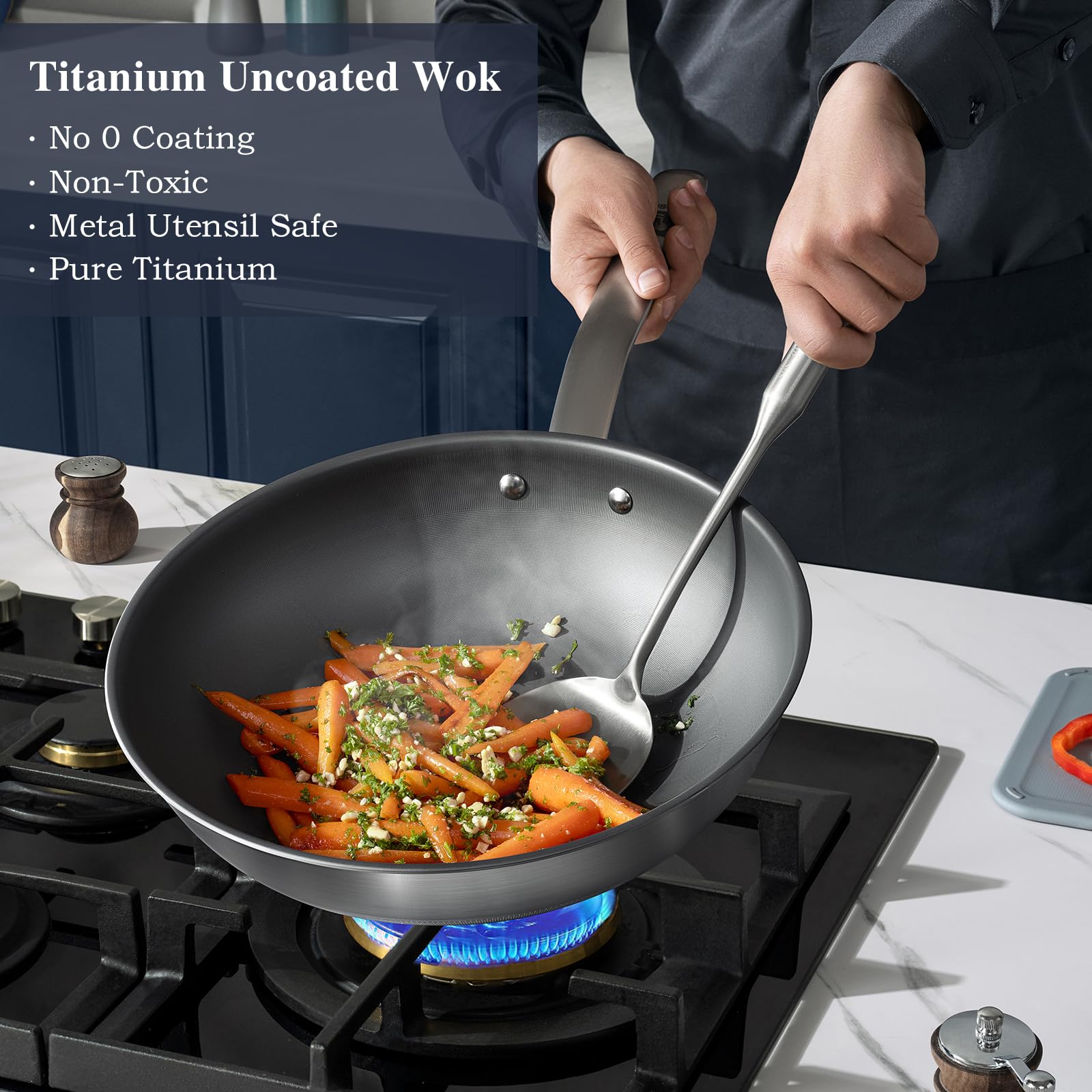 KOBACH lid with transparent viewing for easy monitoring of stir-fry progress