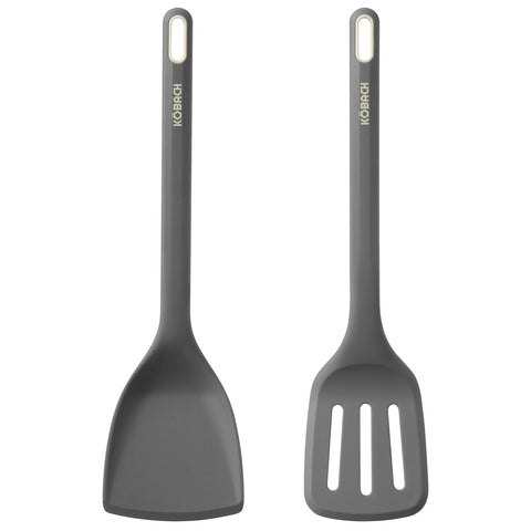 KOBACH 2-pack silicone spatula set—heat resistant for safe flipping