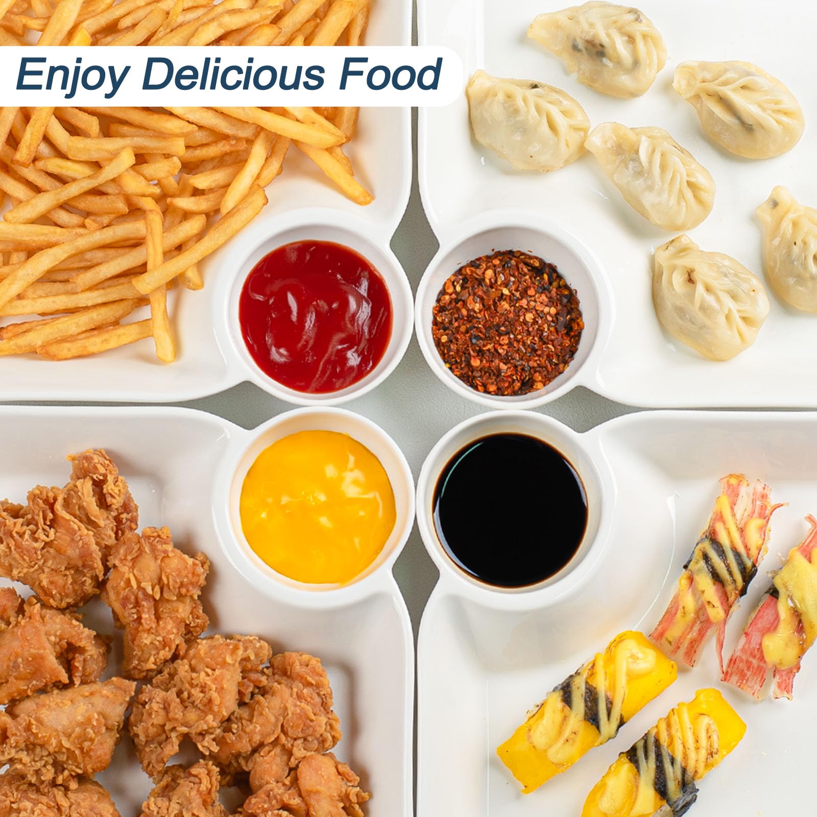 KOBIKOBI appetizer and taco plate set versatile for party platters