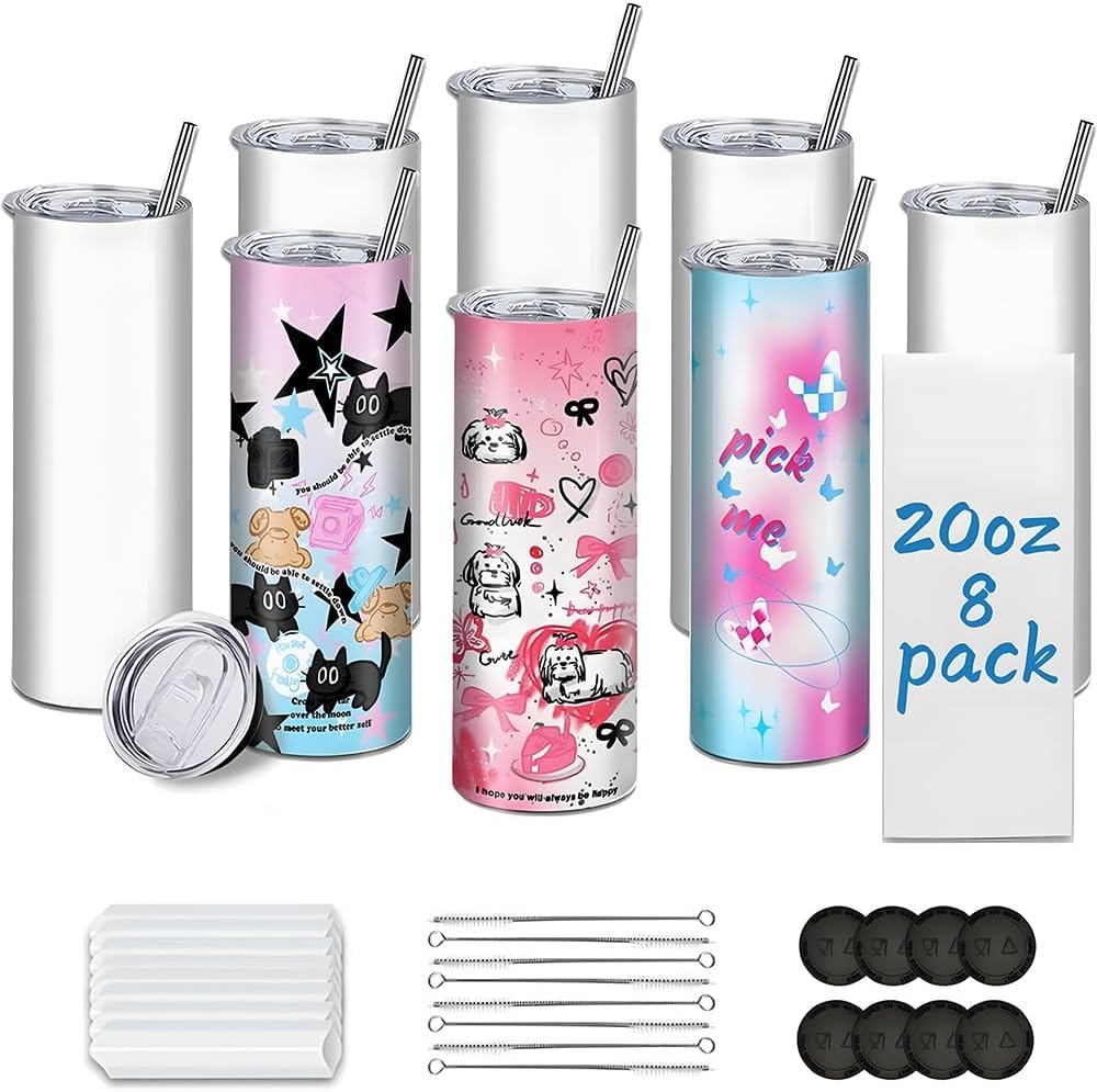 Kocdam 20oz sublimation tumbler straight body for easy design wraps
