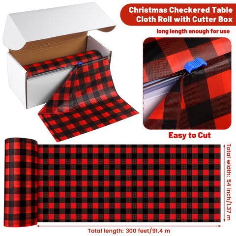 Kochorie 54inch tablecloth with built-in cutter for precise trimming.