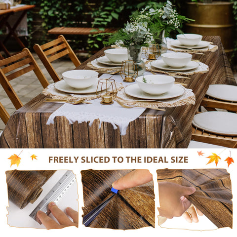 Kochorie wood-grain backdrop hung on wall for rustic decor
