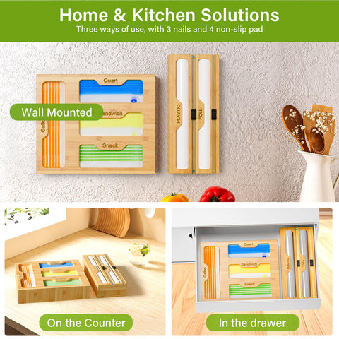 KOCWELL organized system simplifies kitchen storage and access to bags