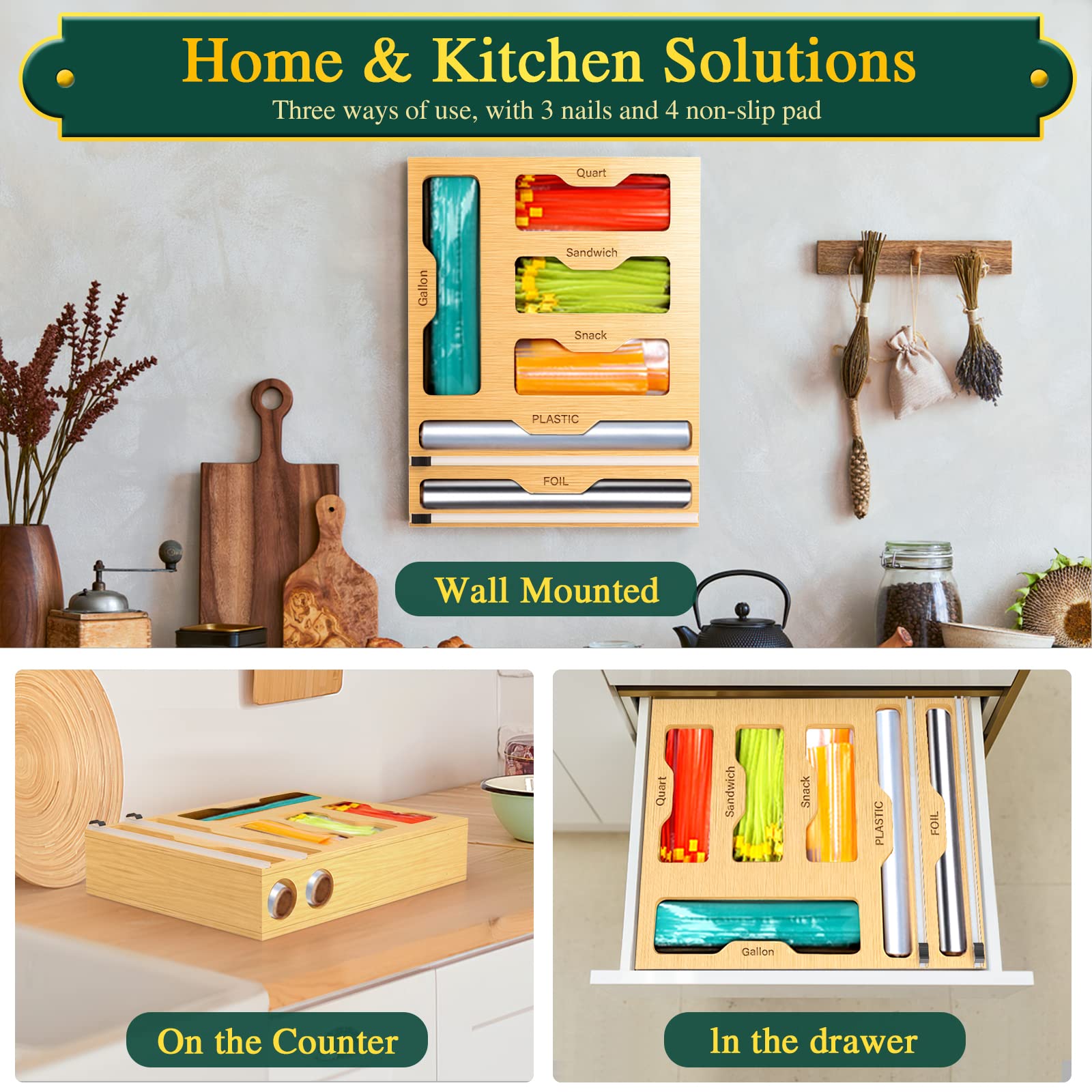KOCWELL space-saving design ideal for drawers, counters, or wall mounting