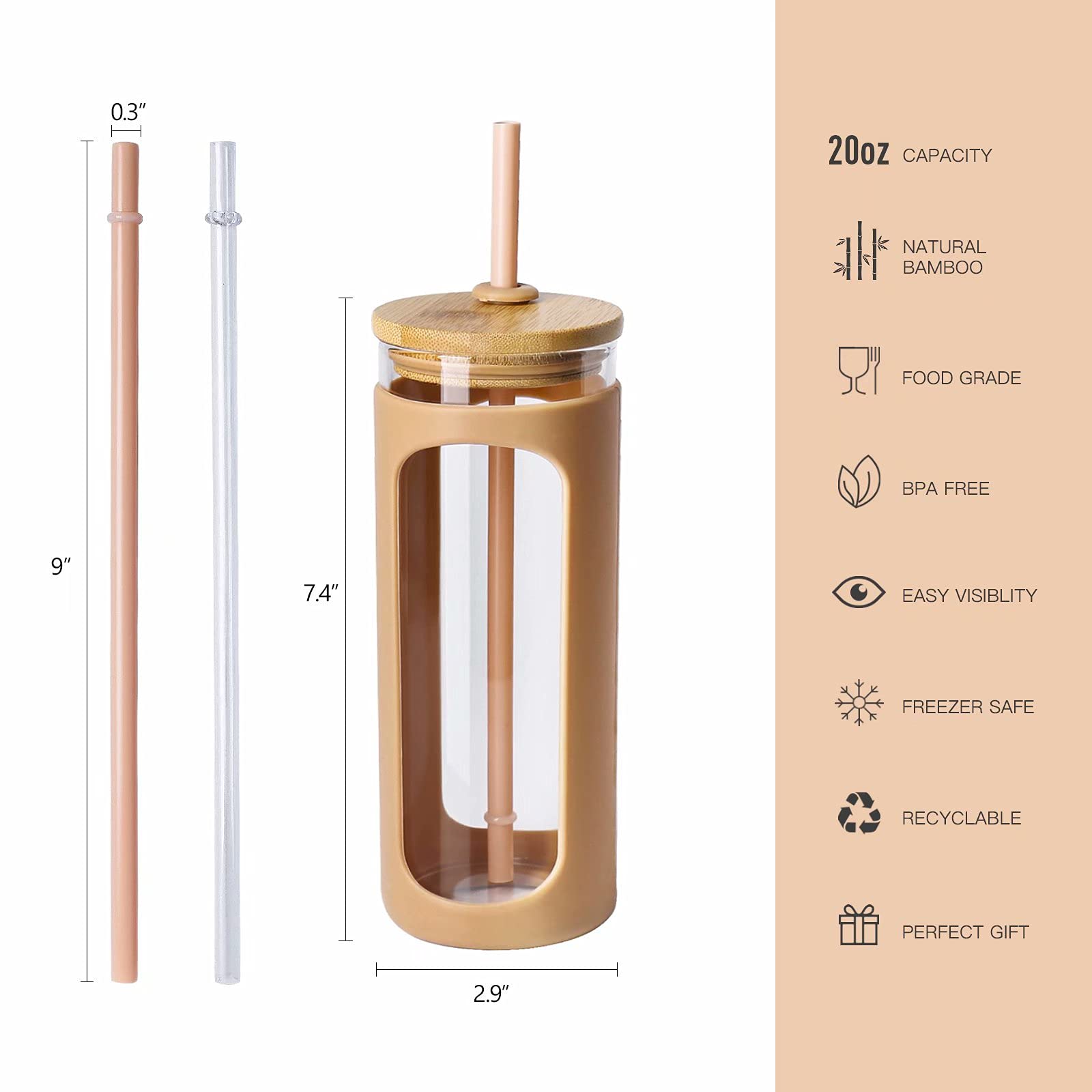 Kodrine natural bamboo lid on tumbler for premium, leak-resistant use.