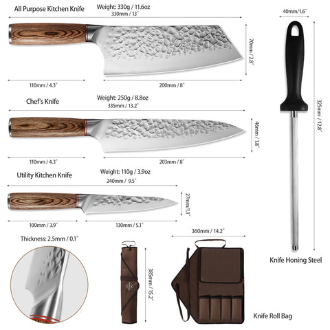 KOFERY high-carbon stainless steel blades ensure durable performance.