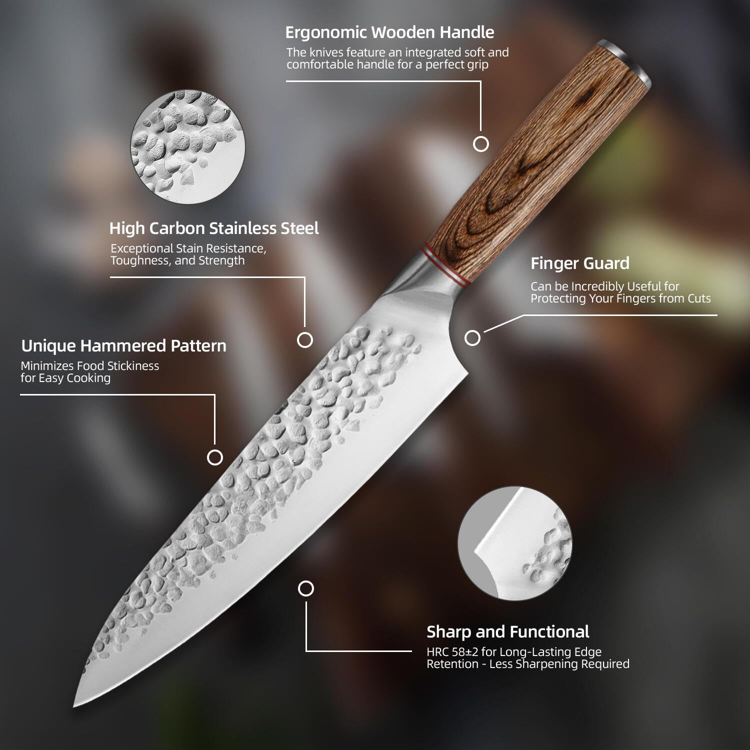 KOFERY blades feature HRC 58 hardness for lasting sharpness.