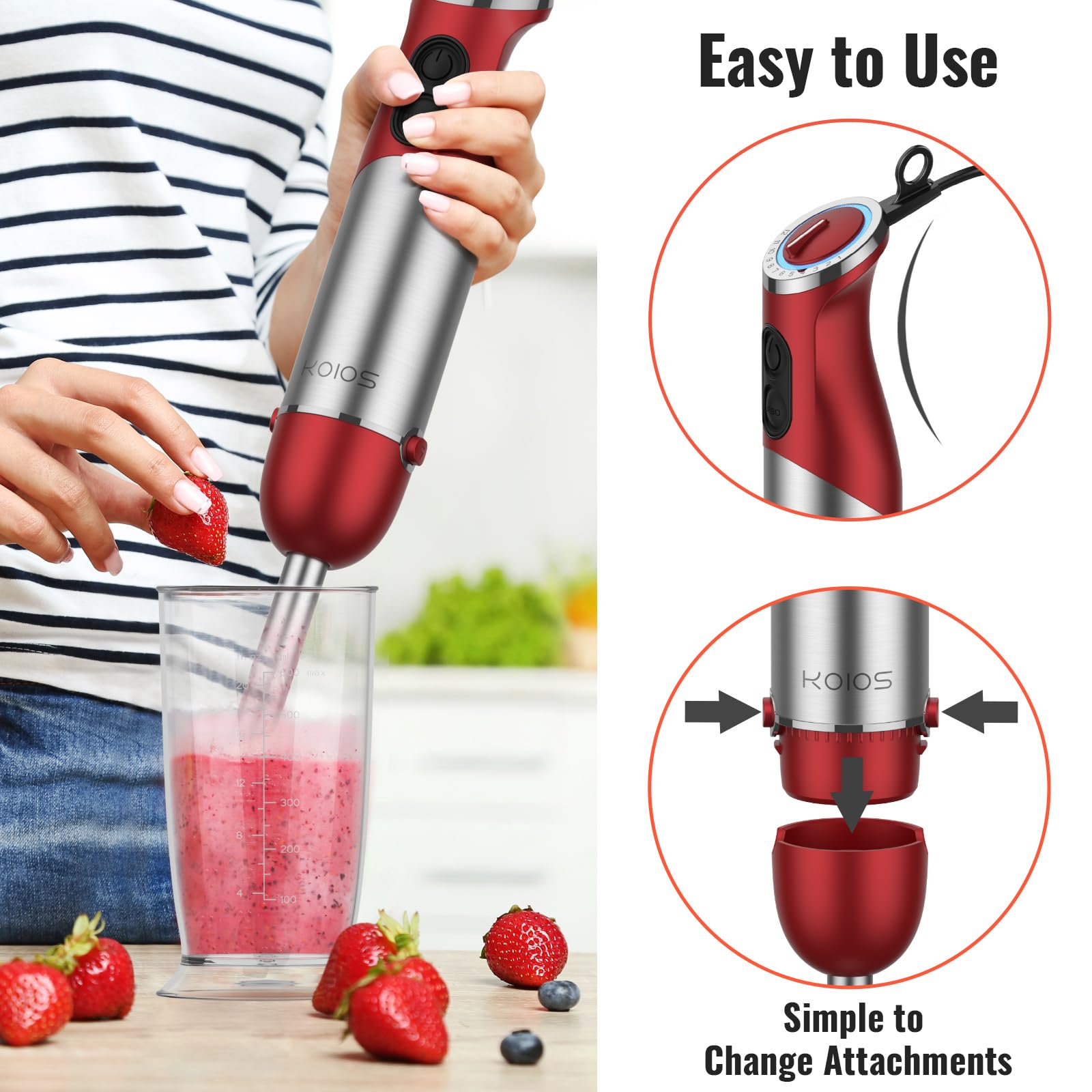 KOIOS egg whisk attachment for airy mixtures and light emulsion