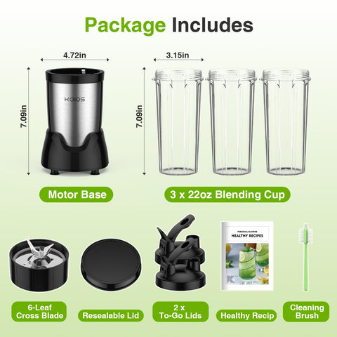 KOIOS BL319B to-go lids for spill-free travel
