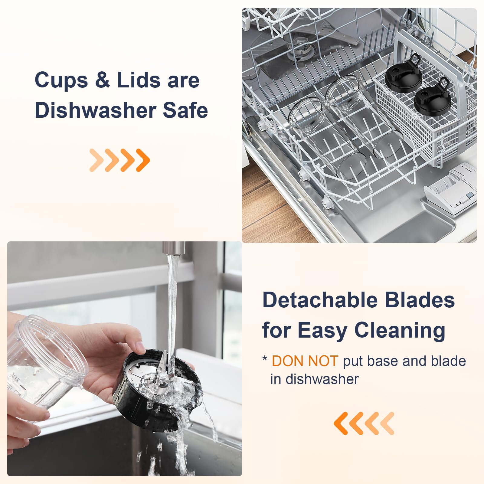 KOIOS dishwasher-safe cups and lids for easy cleaning