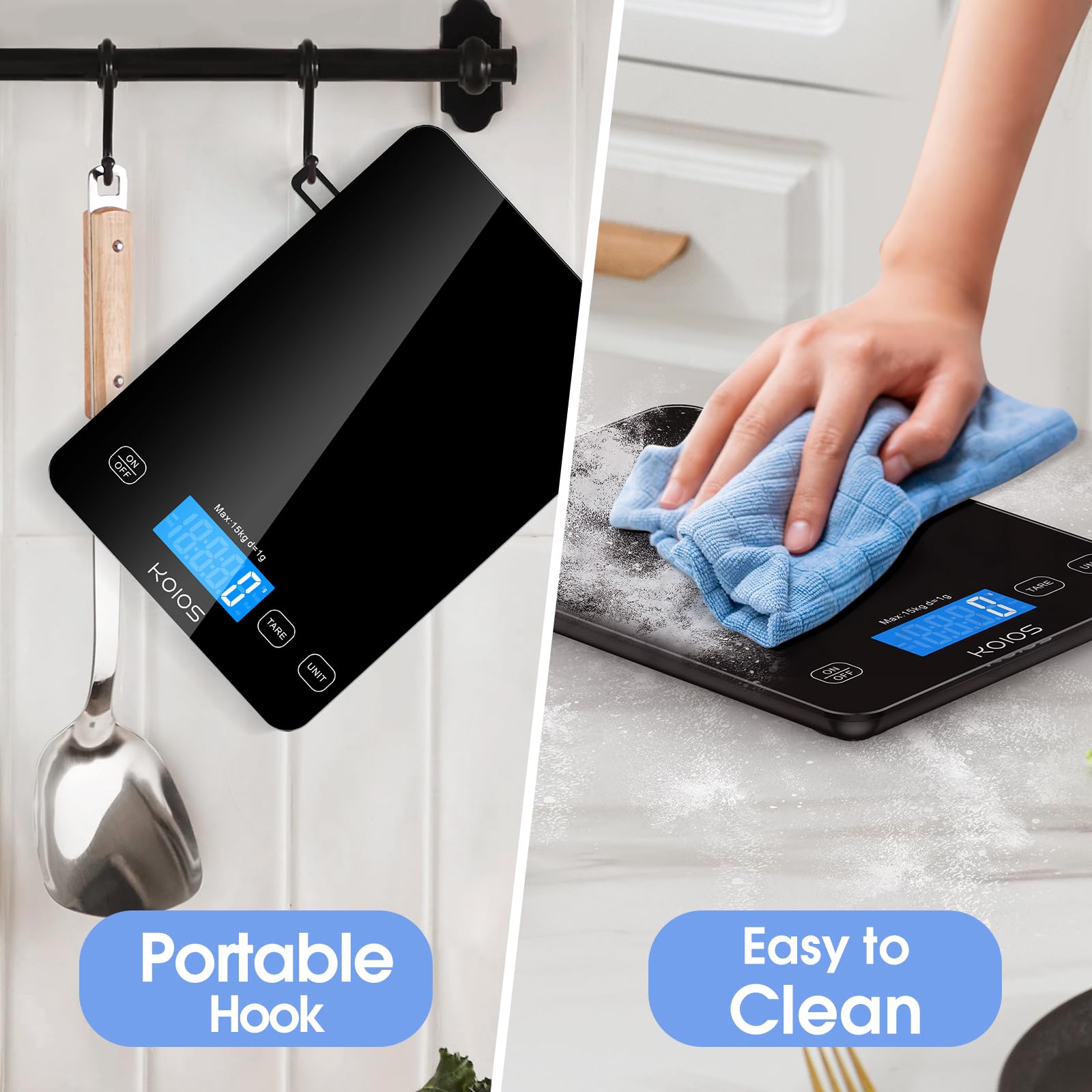 KOIOS battery compartment indicates long operation and quick power options.