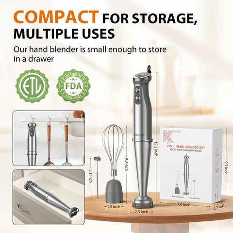 KOIOS non-BPA materials ensure safe use with hot soups and blends.
