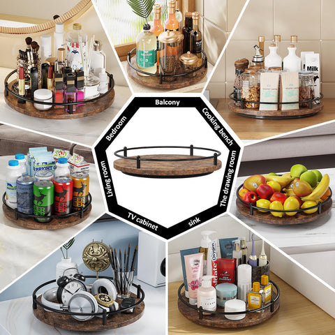 KOKSTOP dining table storage turntable keeps condiments within easy reach.