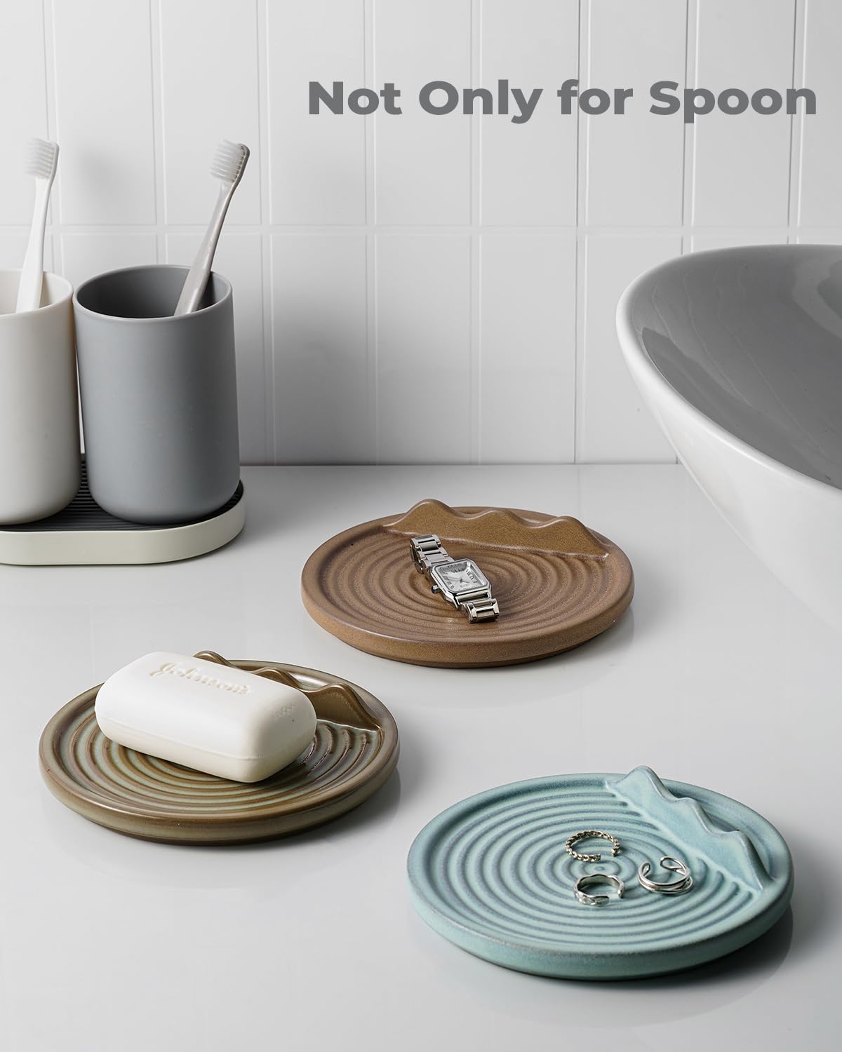 KOKUNKA durable ceramic spoon rest withstands heat up to 482°F for busy cooks