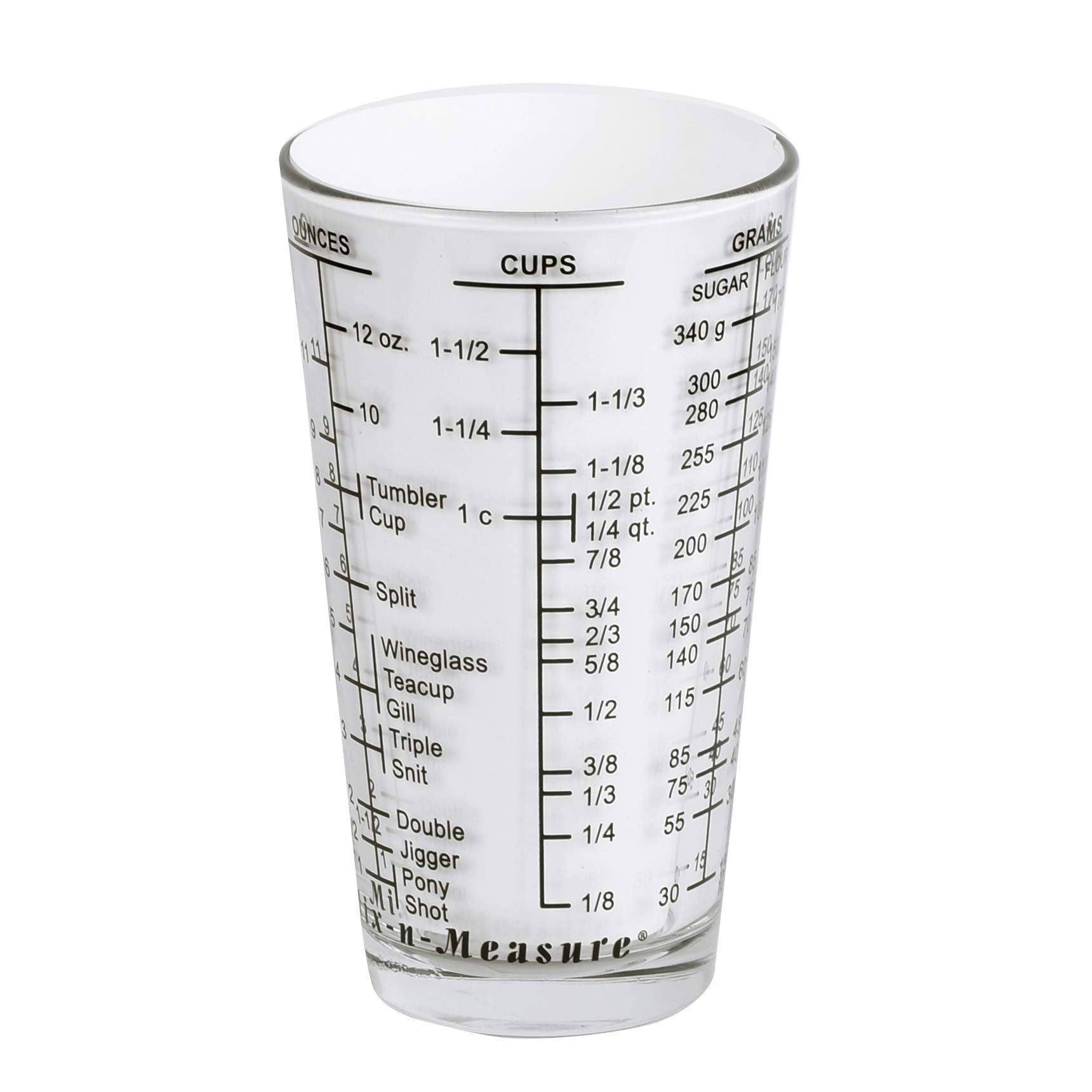 Permanent measurement markings stay readable on the Kolder glass during use.