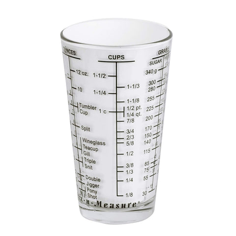 Permanent measurement markings stay readable on the Kolder glass during use.