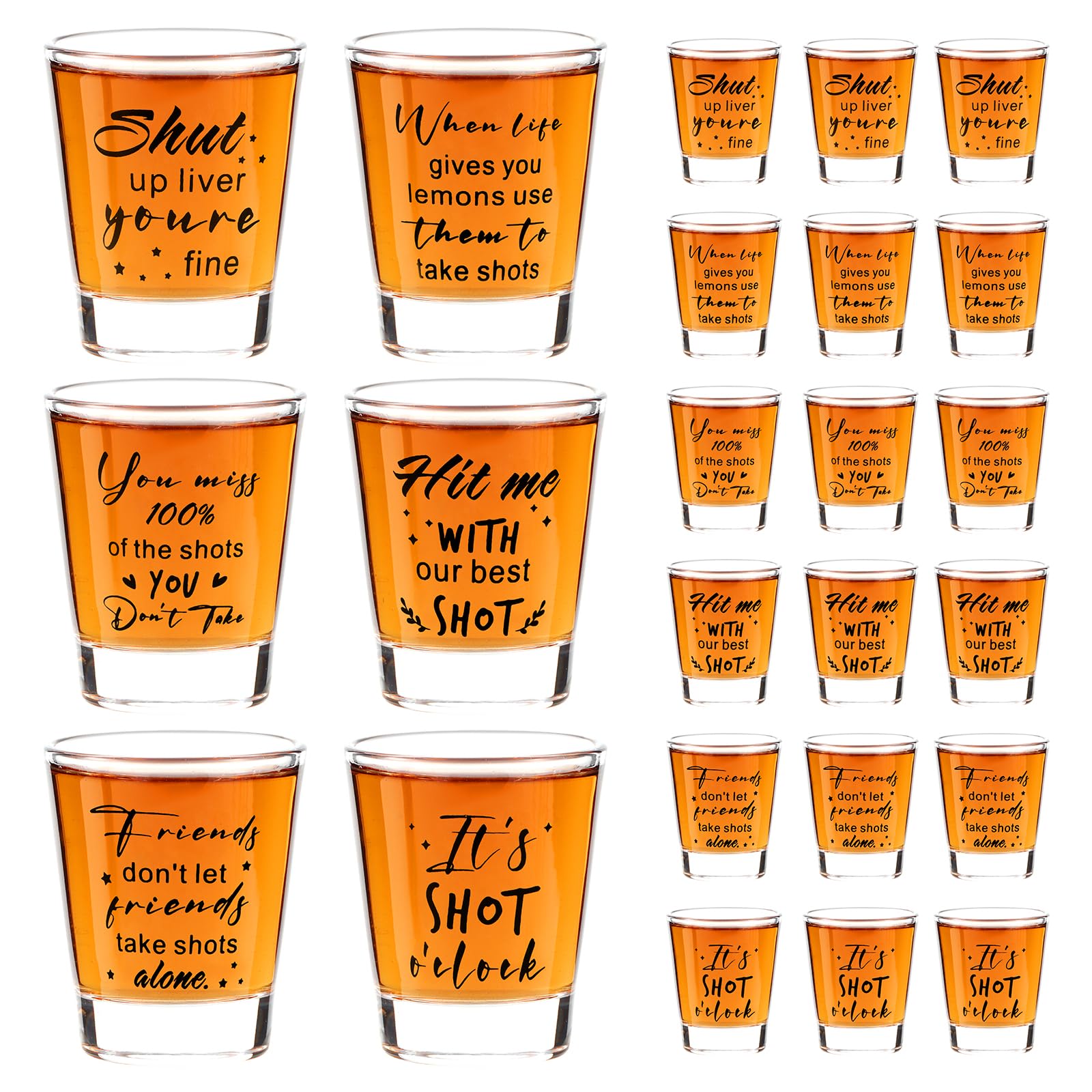 Kolewo4ever funny friends shot glass with heavy base for stable hand grip