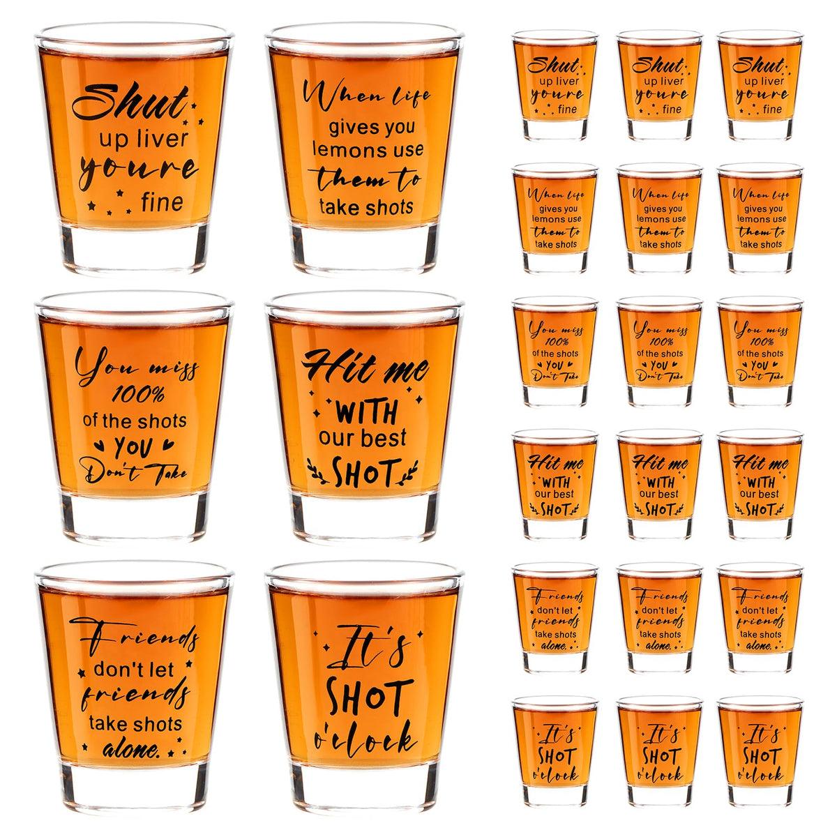 Kolewo4ever funny friends shot glass with heavy base for stable hand grip