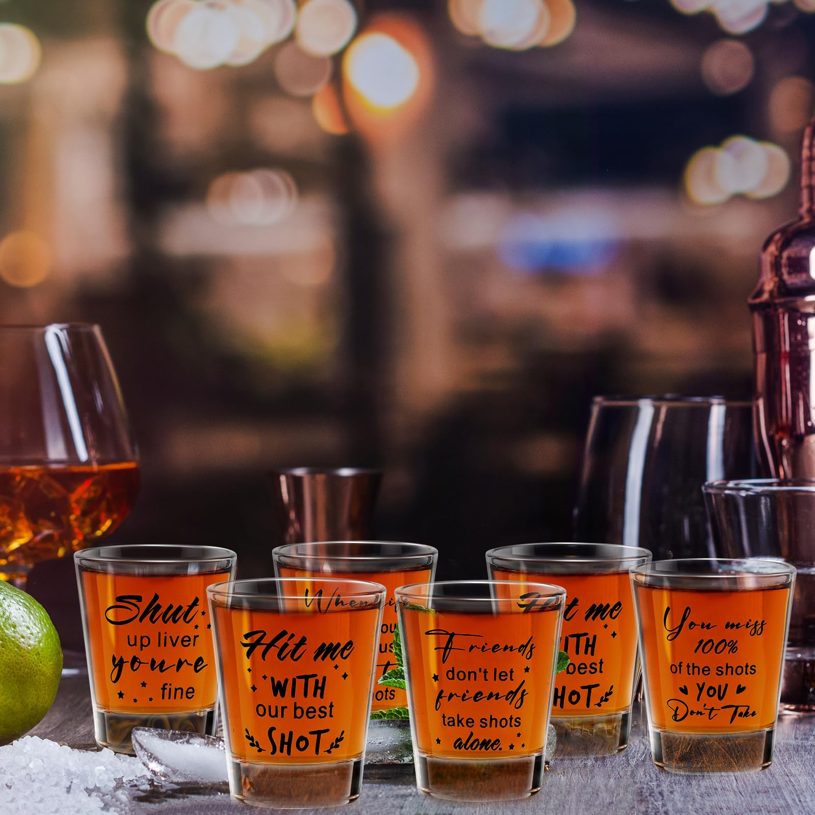 Kolewo4ever shot glass opening diameter two inches suitable for most drinks