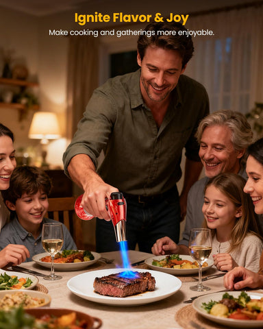 Kollea Creme Brulee Torch adjustable flame for precise caramelization and baking