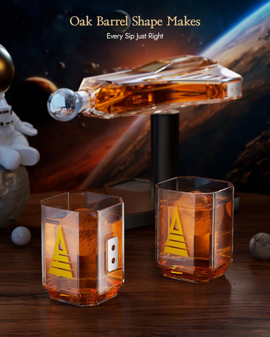 Kollea decanter on bar or man cave creates a striking centerpiece