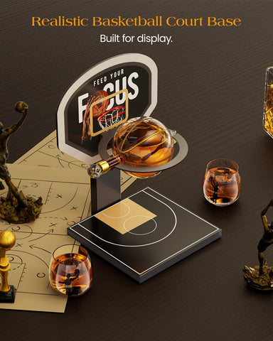 Kollea dunk glass with court motif pairs with whiskey for shared moments