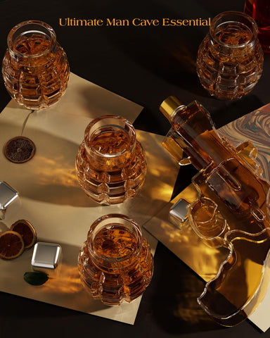 Kollea grenade glass 200 ml capacity suits whiskey, cocktails, or mixers.
