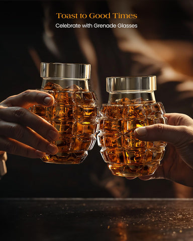 Kollea grenade glass packaging with foam lining ensures premium gifting presentation.