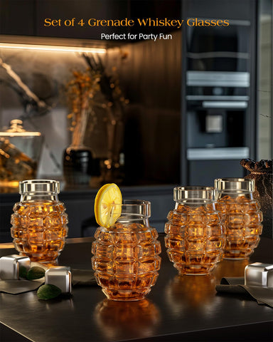 Kollea grenade glass set in gift box highlights premium packaging for gifting.