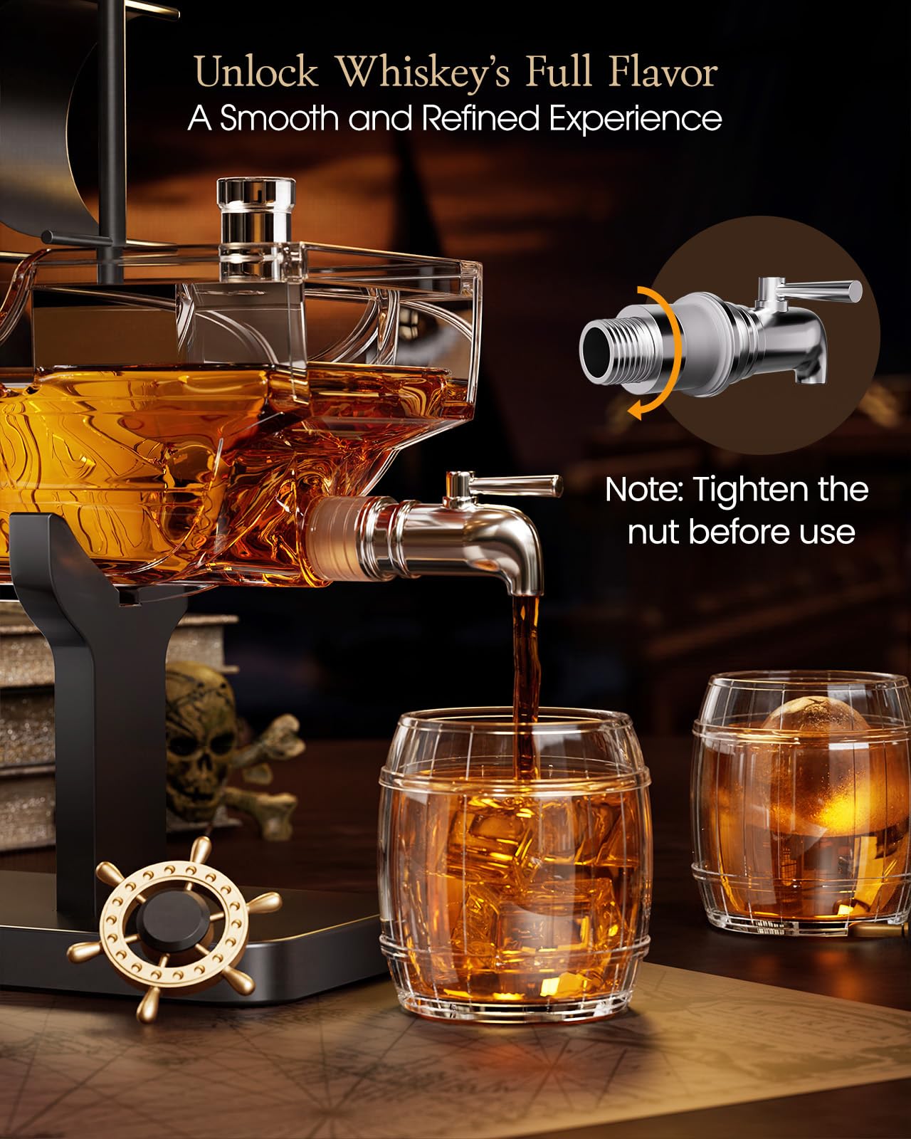 Kollea large capacity decanter supports generous pours for social gatherings.