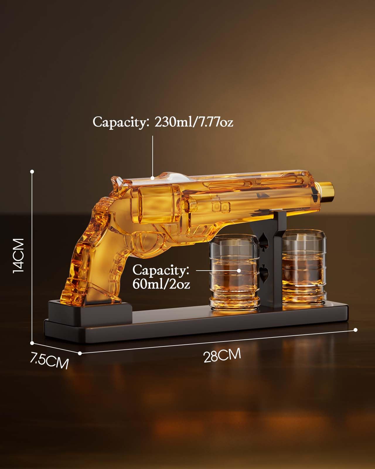 Kollea lead-free glass decanter showcasing clarity