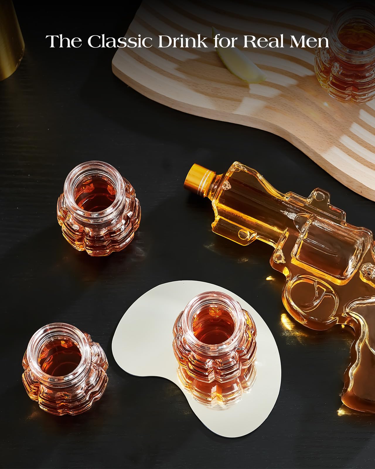 Kollea gift-ready grenade glasses for military-themed celebrations