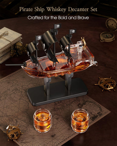 Kollea pirate insignia detail elevates craftsmanship on a striking home bar piece.