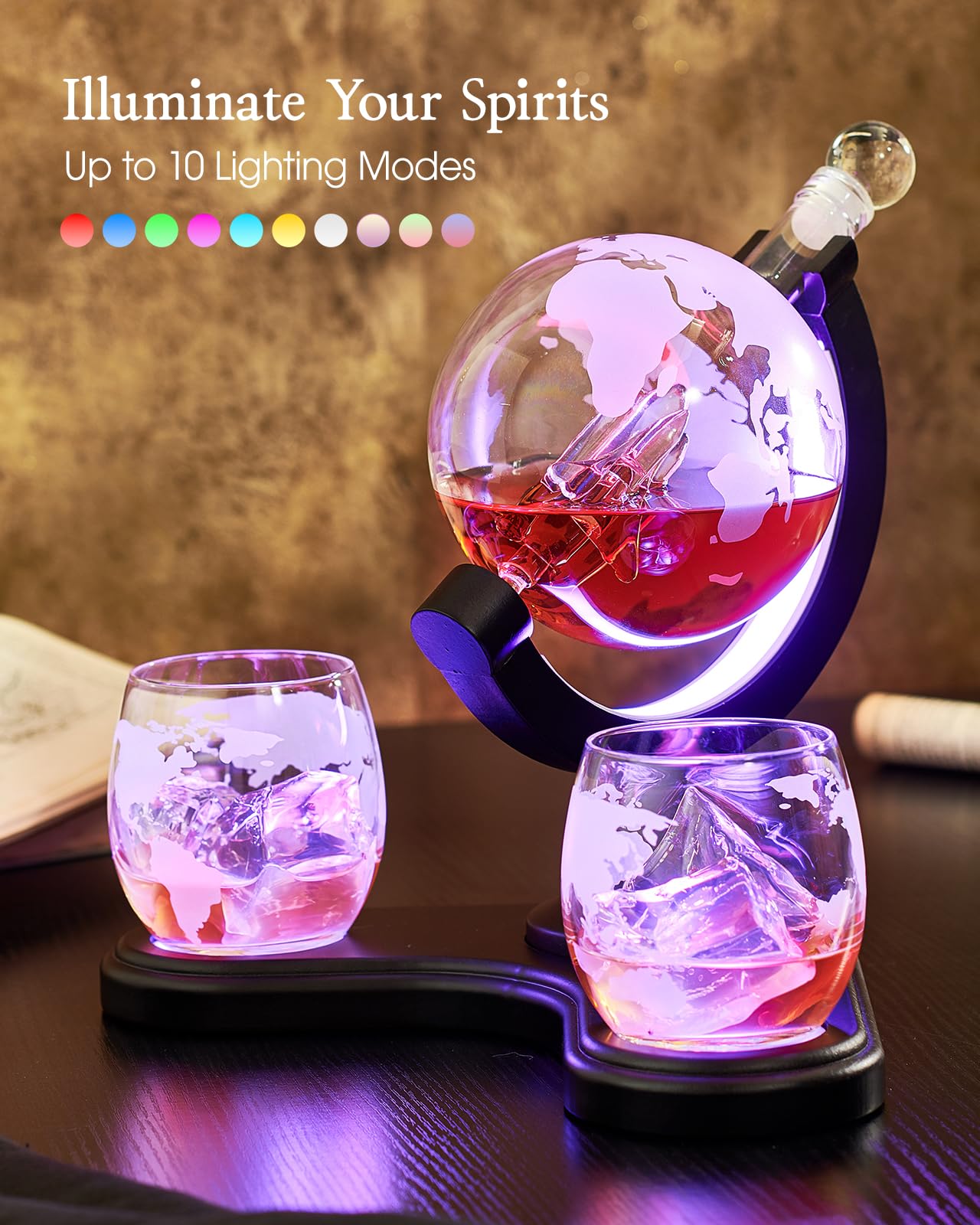 Rotating globe decanter from Kollea becomes a conversation starter