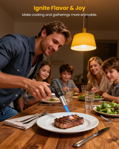 Kollea T907 adjustable flame for controlled browning.