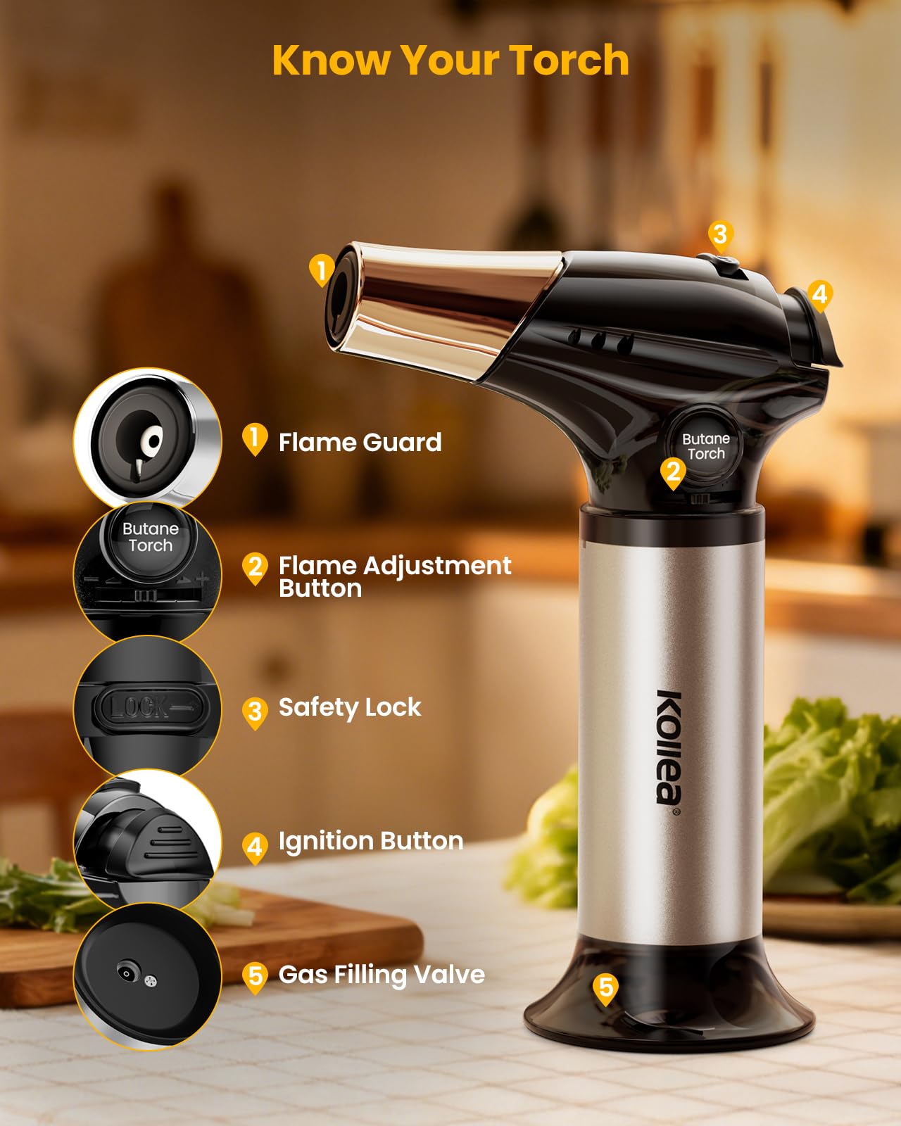 Kollea ergonomic base design provides stable, hands-free operation