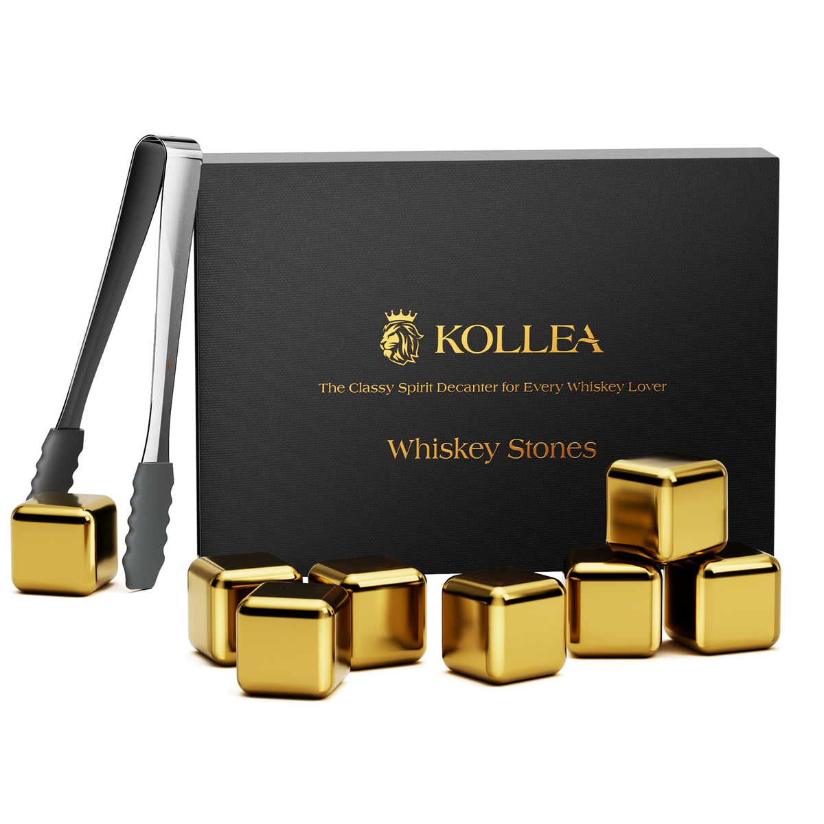 Kollea whiskey stones 8-pack cooling cubes for undiluted drinks