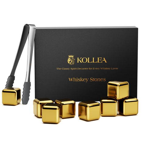 Kollea whiskey stones 8-pack cooling cubes for undiluted drinks